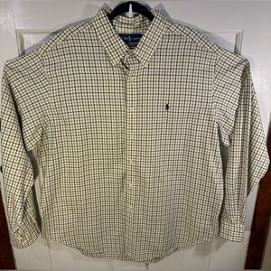 Ralph Lauren Classic Fit Long Sleeve Button Down Plaid Shirt Size XXL